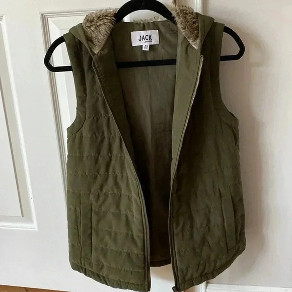 Jack by BB Dakota Faux Fur Hooded Vest - Picture 1 of 5